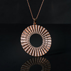 SI Simbolo Necklace 18 carat Rose Gold 352 Diamonds Luxury Transformation Jewellery